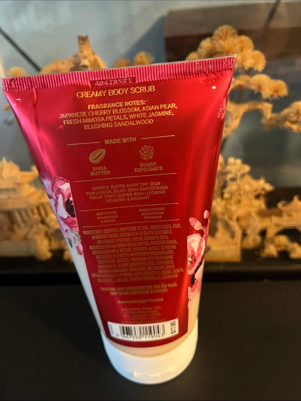 Bath & Body Works Japanese Cherry Blossom Body Scrub - Red & Pink